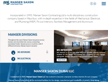 Tablet Screenshot of mansersaxon.com